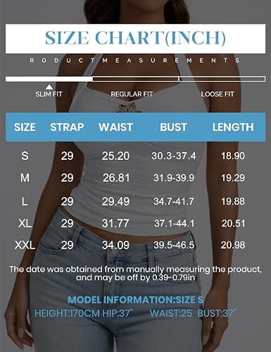 WERFORU Women's Halter Tops Cute Summer Going Out Tops Y2K Open Back Beach Cami Tops thumbnail 7