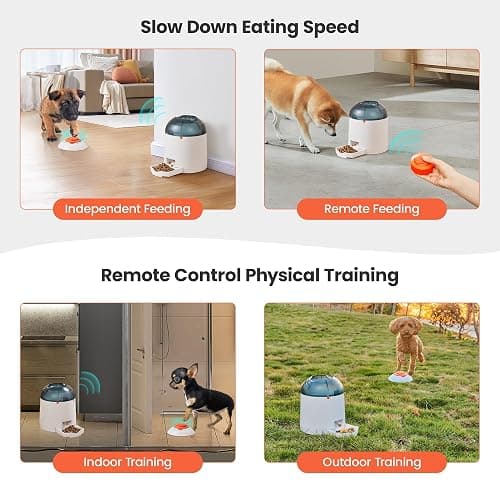 Potaroma Dog Puzzle Feeder Toy, Interactive IQ Training, Electronic Treat Dispenser, Automatic Rechargeable with Remote for Food Dispensing, All Breeds, 280ml Capacity thumbnail 6