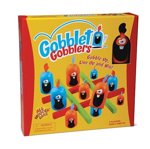 Blue Orange - Gobblet Gobblers (Wood) The Original Game!, Tic Tac Toe Strategy Board Game, Award Winning Kids and Family Friendly Educational Board Game, 2 Players, Ages 5+ - Image 1