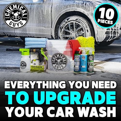 Chemical Guys 10-Piece Arsenal Builder Car Wash Kit with Foam Gun, Bucket, and (3)16 oz Car Care Chemicals - Works with Garden Hose for Cars, Trucks, SUVs, Motorcycles, and More thumbnail 2