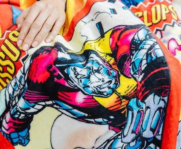 Marvel X-Men Character Cards Raschel Throw Blanket | Soft Polyester Cover for Sofa, Bed | 45 x 60 Inches thumbnail 6