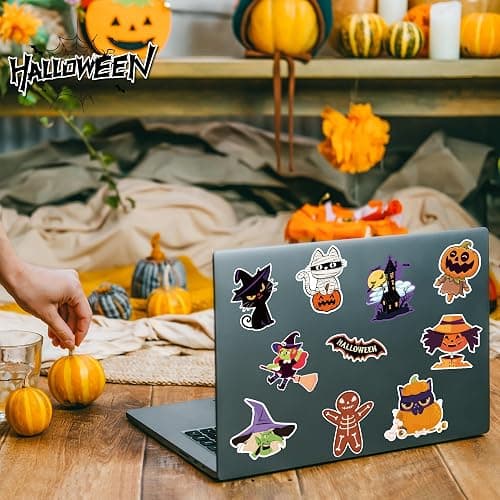 OHOME Halloween Stickers | 100 PCS Halloween Party Favors - Halloween Games Toys Gifts Party Supplies - Crafts Accessories Treats Bulk for Classroom thumbnail 2