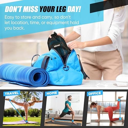 KUZARO Ankle Resistance Bands with Cuffs, Ankle Weights Bands for Working Out, Women Leg and Glutes Workout Equipment, Exercise Bands for Kickbacks, Butt and Booty Trainer, Home Gym Fitness Equipment thumbnail 8