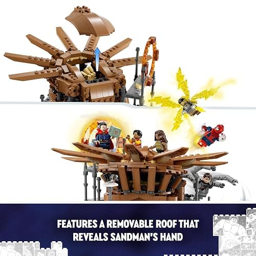 LEGO 76261 Marvel Spider-Man Final Battle Set, Recreate Spider-Man: No Way Home Scene with 3 Peter Parkers, Green Goblin, Electro, Sandman, Ned, Doctor Strange and MJ Minifigures, Collectible Model thumbnail 6