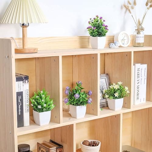 Der Rose 4 Pack Small Fake Plants Mini Artificial Faux Plants Indoor with Flowers Spring Decorations for Home Room Farmhouse Desk House Bathroom Decor thumbnail 7