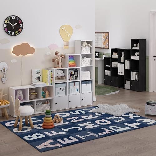 Furinno Luder Shelf Bookcase with 1 Door Storage Cabinet, White thumbnail 5
