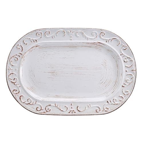 Pfaltzgraff Trellis Serving Platter, 13.75 inch, White thumbnail 5