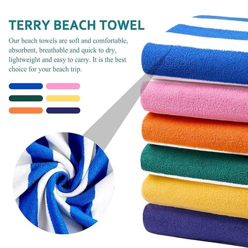 4 Packs Extra Large Bath Towels Striped Beach Towel Set Bathroom Sheets Bulk Oversized XL Big Fluffy Absorbent Microfiber Soft Blanket Turkish Hotel Shower Pool Hot Tub Toallas Baño Grandes Pink thumbnail 5