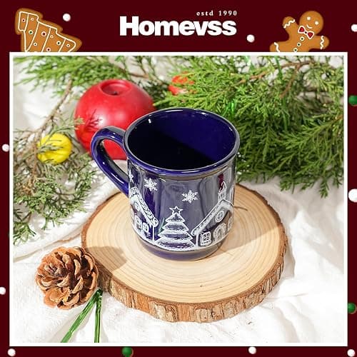 Home VSS Christmas Coffee Mugs Set of 6, 8.5oz Cocoa Ceramic Mug Gift Set, Holiday Coffee Mugs Set for Hot Chocolate, Cocoa, and Coffee Lovers, Gift for Family - House thumbnail 4