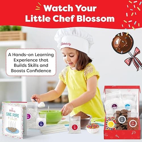 Baketivity DIY Cake Pop Baking Kit for Kids - Premeasured Ingredients, Decorating Supplies thumbnail 4