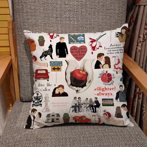 RBAFAO Movie Inspired Gifts Edward Girl Gift Forks Washington Gift Vampire Lover Pillow Cover City of Forks Gifts, Pillow Covers Cushion Cover Sofa Home Decor thumbnail 2