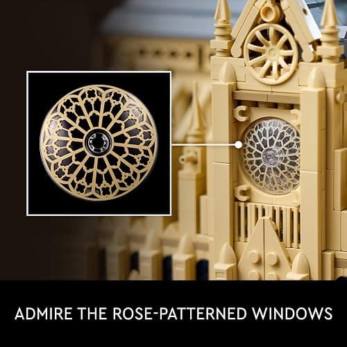LEGO Architecture Notre-Dame de Paris Replica, Architectural Model Kit, Collectible Building Set for Adults, Build and Display Souvenir, Gift Idea for Lovers of History, Travel and Art, 21061 thumbnail 4