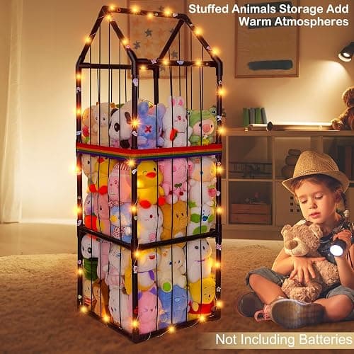 Stuffed Animals Storage Zoo Plushies Toy Storage Organizer Unicorn Castle PVC Stuffed Animals Holder Kids Toy Storage Playroom Nursery Storage Shelf | Zoo, Plushies, Shelf thumbnail 3
