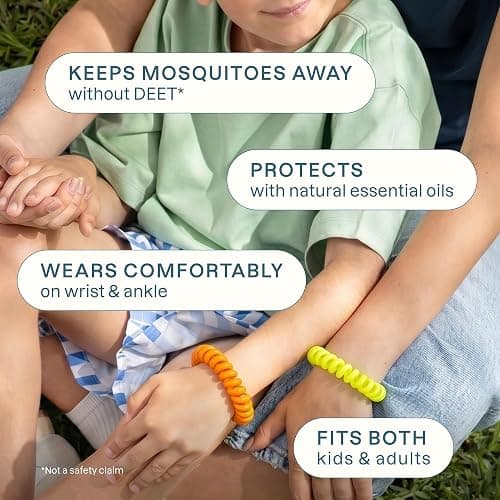 Cliganic 25 Pack Mosquito Repellent Bracelets for Adults & Kids - Natural DEET-Free Bands, Individually Wrapped thumbnail 5