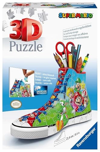 Ravensburger - Super Mario Sneaker - 3D Jigsaw Puzzle - Build a Full-Size Sneaker with Classic Mario Artwork - 108 Sturdy Plastic Pieces - Premium Quality - Display or Use as Storage thumbnail 7