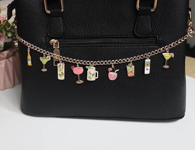 URMPTJ Gold Plated Fruit Juice Purse Charm Chain for Handbag,Handbag Charms Decorations for Women, thumbnail 4