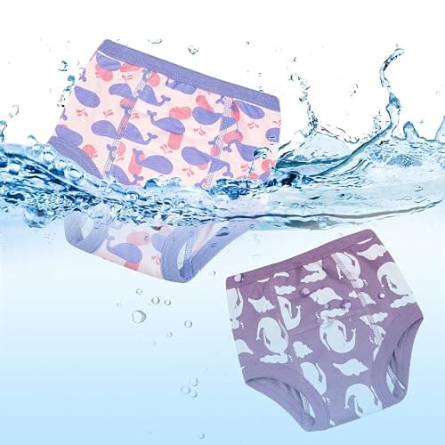MooMoo Baby 8 Packs Potty Training Pants Cotton Absorbent Training Underwear for Toddler Boy and Girls 2T-9T - Image 1