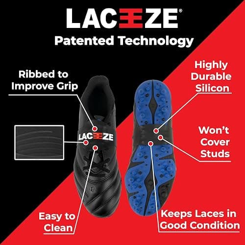 Laceeze Original Bands Fits shoe size 1-7 USA keeps laces tied during sport, soccer, rugby, field hockey thumbnail 6