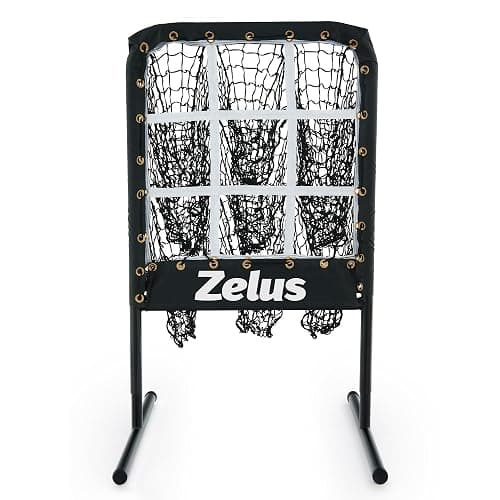ZELUS Baseball Net with Target Pockets, Pitching Net with Strike Zone, Portable Pitcher Trainer Net, Height Adjustable Softball Baseball Training Equipment for Hitting and Pitching - Image 1