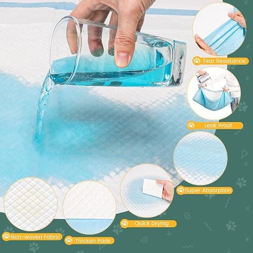 60 Count Extra Large Dog Pee Pads 28" x 34", Super Absorbent X-Large Puppy Pads Disposable Dogs Training Pads, Quick Drying Leak-Proof Dog Potty Pads for Doggies Puppies thumbnail 8