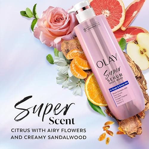 Olay Super Serum Body Wash for Rough & Bumpy Skin, Hydrating & Renewing Serum Complex with Exfoliating Minerals for Luminous Skin, 18.5 fl oz thumbnail 8