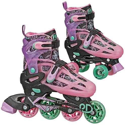 Roller Derby Falcon 2-in-1 Combo Quad and Inline Skates for Kids, Adjustable Sizing - Image 1