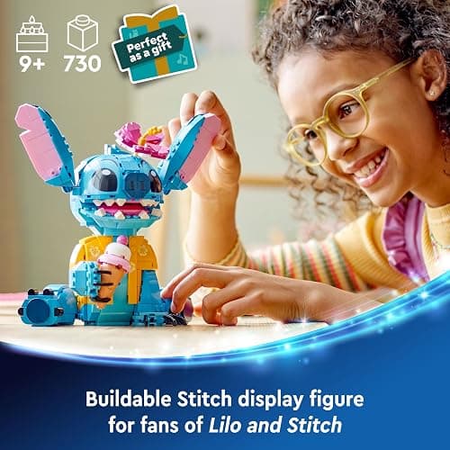LEGO | Disney Stitch Toy - Play & Display Figure with an Ice-Cream Cone & Decorative Flower - Gift for 9+ Year Old Girls, Boys & Lilo & Stitch Movie fans - Christmas Treat - 43249 thumbnail 4