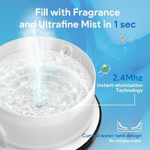 ASAKUKI 500ml Premium, Essential Oil Diffuser with Remote Control, 5 in 1 Ultrasonic Aromatherapy Fragrant Oil Humidifier Vaporizer, Timer and Auto-Off Switch Brown thumbnail 3