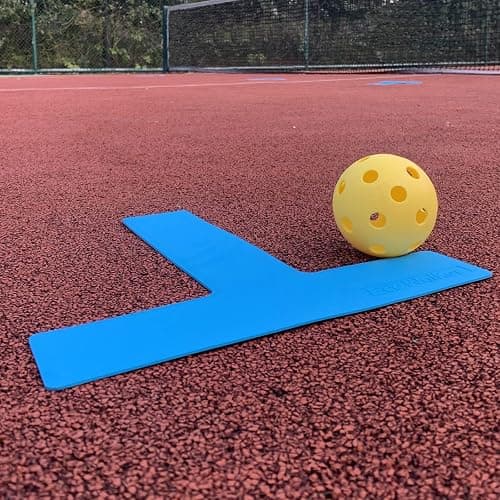 Eco Walker Pickleball Court Marker Kit - Court Corner & Line Marker Set, L & T Throw-Down Markers, Create Your Own Mini Pickleball, Tennis & Badminton Court, 12pc + Carry Bag (Blue-Yellow) thumbnail 6