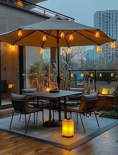 VOZUJI Outdoor Patio String Lights: 100Ft 30M Outside Waterproof Light - Remote Dimmable ST38 Shatterproof Bulb Connectable Hanging Outdoor Electric Lighting - Backyard Yard Gazebo Porch Party thumbnail 8