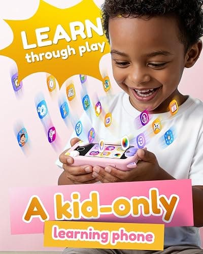 KOKODI Kids Smart Phone, Touchscreen HD Dual Camera Cell Phone for Kids, Christmas Birthday Gifts Dinosaur Child Play Phone for Girls 3-10, Travel Toy Preschool Learning Education Toy thumbnail 7
