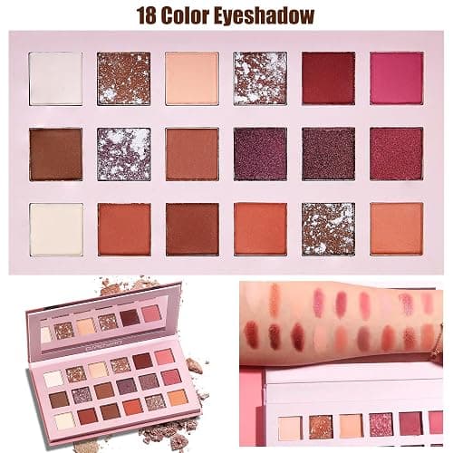 All in One Makeup Kit for Women Full Kit, Make Up Gift Set for Women, Makeup Essential Bundle Includes Foundation Face Primer Eyeshadow Contour Palette Lipstick Eyeliner Mascara Cosmetic Brush Set thumbnail 7
