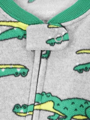 Simple Joys by Carter's baby-boys Loose-Fit Flame Resistant Fleece Footed Pajamas thumbnail 3