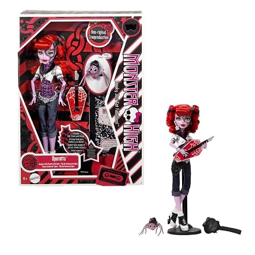 Monster High Boo-riginal Creeproduction - Operetta, bambola da collezione con diario, ragnetto Memphis Daddy O Longlegs e piedistallo, giocattolo per bambini, 6+ anni, HYV90 - Image 1