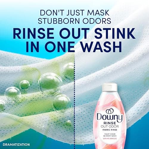 Downy Rinse Laundry Odor Remover, Spring Breeze Scent, 48 FL OZ, Fabric Softener and Laundry Odor Removal Rinse thumbnail 2