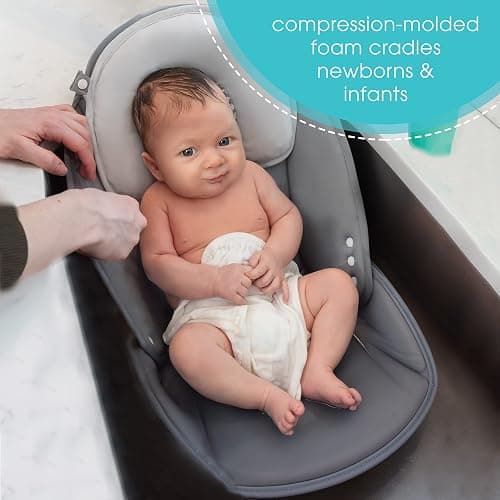 Summer Infant Snug Support in-Sink Bather – Bathe Newborns up to 6 Months with Confidence Right in The Sink - Compression-Molded Foam Baby Bath Sink Cushion is Adjustable and Includes Anti-Slip Grips thumbnail 4