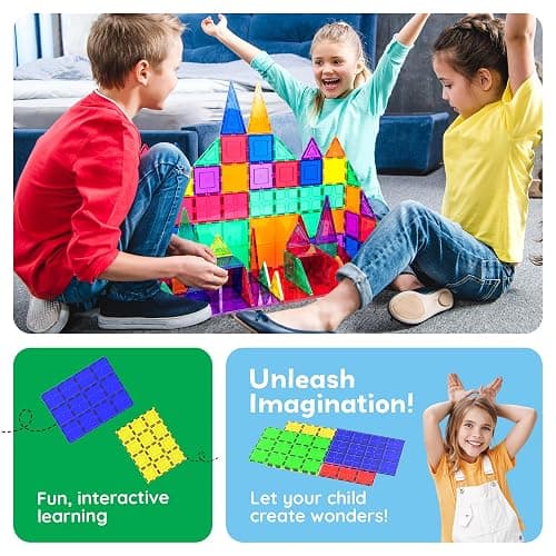 PicassoTiles Magnetic Building Block Tiles Supersize Stabilizer Base Toy Large Size Magnet Tile Plate Jumbo XL Add On Durable Foundation Compatible Education Construction STEM Learning Stacking Set thumbnail 5