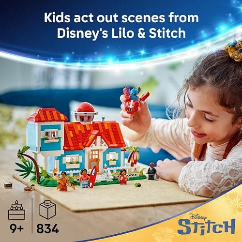 LEGO Disney Lilo and Stitch Beach House Toy - Building Playset for Kids, Girls and Boys, Ages 9+ - Includes 5 Minifigures - Disney Gift Idea for Fans of Lilo & Stitch Movie - 43268 thumbnail 2
