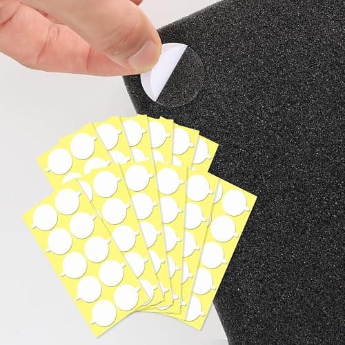 ERAESYAT 120Pcs Acoustic Foam Panels Tape, Removable Mounting Tape for Wall Double Sided Strong Adhesive Sound proofing Transparent Putty Clear Sticker Heavy Duty 1inch Round (120) - Image 1
