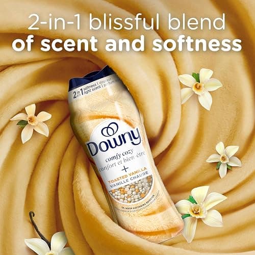 Downy Comfy Cozy In-Wash Laundry Scent Booster Beads, Toasted Vanilla Scent, Softness and Freshness, 549 Grams thumbnail 9