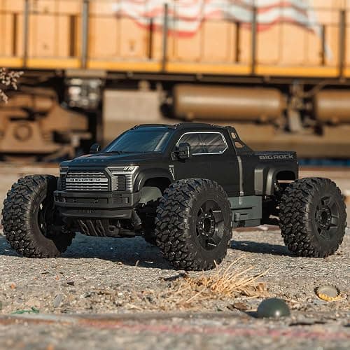 ARRMA 1/10 Big Rock 4X4 223S BLX BRUSHLESS Street Truck RTR with DSC, (Black), ARA4312V4T1 - Black thumbnail 5