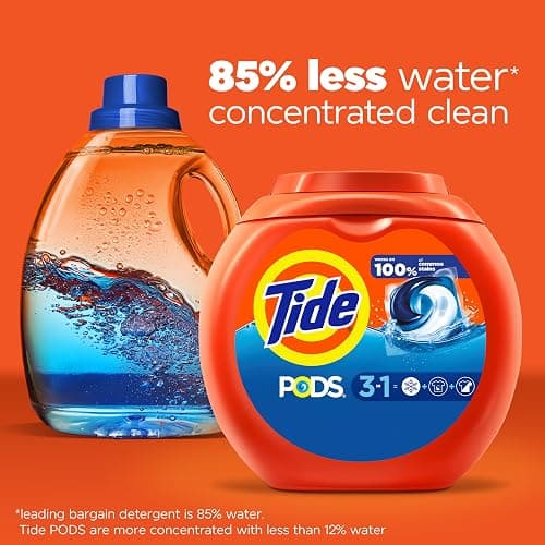 Tide PODS laundry detergent pacs, 3-in-1 Stain Remover, Odor Fighter, Color Protector, 112 Count, HE compatible, Original Scent thumbnail 8