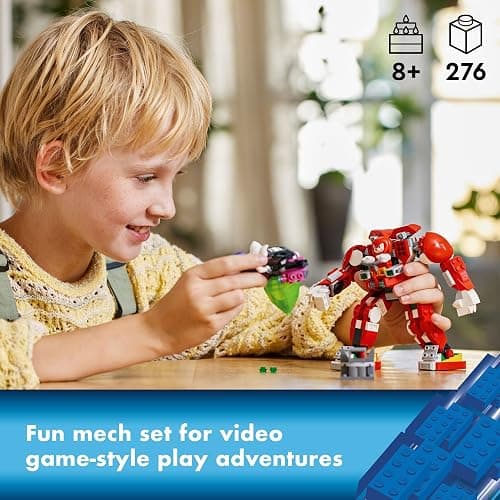 LEGO Sonic The Hedgehog Knuckles’ Guardian Mech Building Toy Set, Sonic Toy for Kids, Video Game Inspired Knuckles Action Figure with Master Emerald, Gaming Gift for 8 Year Old Boys and Girls, 76996 thumbnail 2