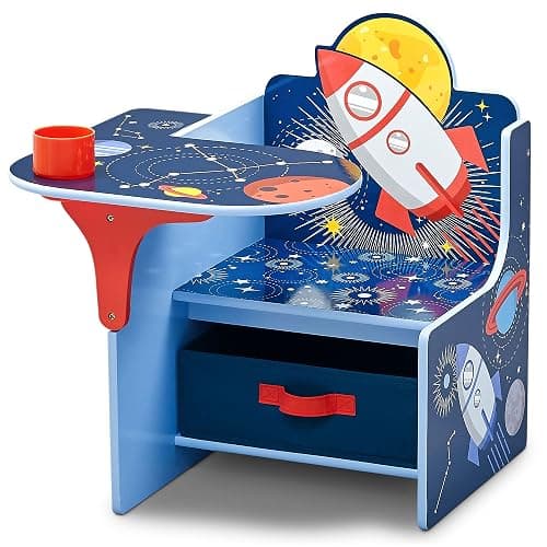 Delta Children Space Adventures Chair Desk with Storage Bin - Ideal for Arts & Crafts, Snack Time, Homeschooling, Homework & More - Greenguard Gold Certified, Blue - Image 1