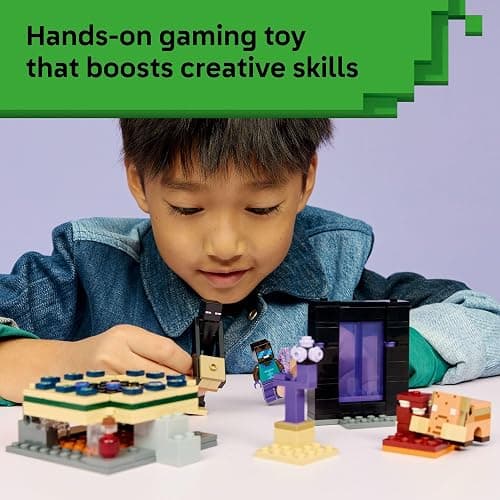 LEGO Minecraft Nether & End Portal Journey Building Toy for Boys & Girls - Video Game Playset & Toy Figures for Kids, Ages 7+ - W/Cool Hero Minifigure - Gift Idea for Birthdays - 21584 thumbnail 2