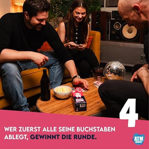 ATM Gaming Quickstop - Das Buchstaben-Duell - Party-Edition - Kartenspiel für Jugendliche und Erwachsene - Schnell und Verrückt - 2 bis 7 Spieler - Kartenspiel ab 16 Jahren - Partyspiel thumbnail 7