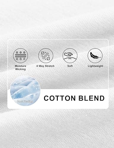 Cotrasen Mens T-Shirts Short Sleeve Cotton Crew Neck Lightweight Moisture Wicking Casual Soft Basic Plain Tee Shirts thumbnail 6