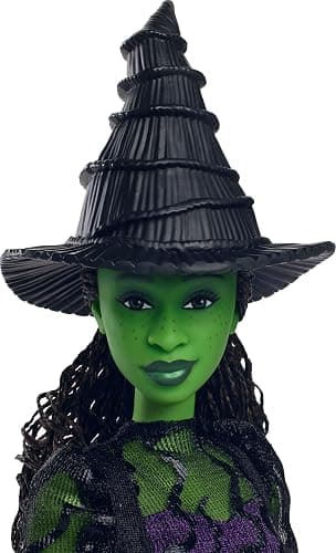 Mattel Universal Wicked Elphaba Fashion Doll & Accessories with Green Skin, Braided Black Hair, Posability & Removable Ballroom Look thumbnail 3