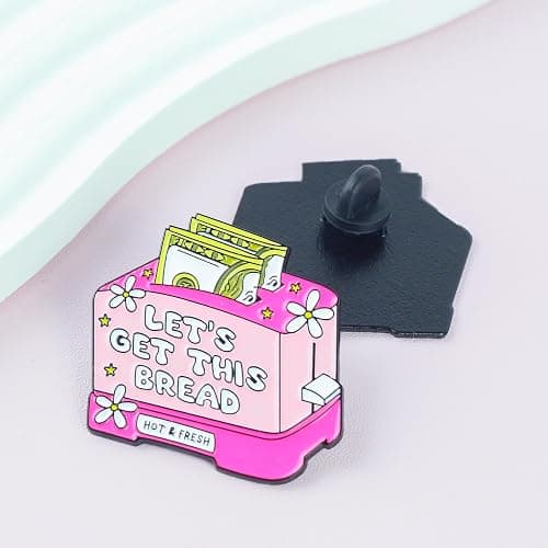 Sarcastic Motivation Pin, Let’s Get This Bread Enamel Pins, Meme Lover Gift For Boss Babe Entrepreneur, Get Money Brooch, Hustle Culture Button Badge, Funny Sayings Jewelry Decoration thumbnail 4