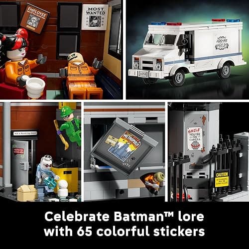 LEGO DC Batman Arkham Asylum Building Set for Adults - Home Decor for Bedroom, Office, or Book Shelf - Collectible for Comic Book & Movie Fans, Ages 18+ - Gift Idea for Birthdays - 76300 thumbnail 7